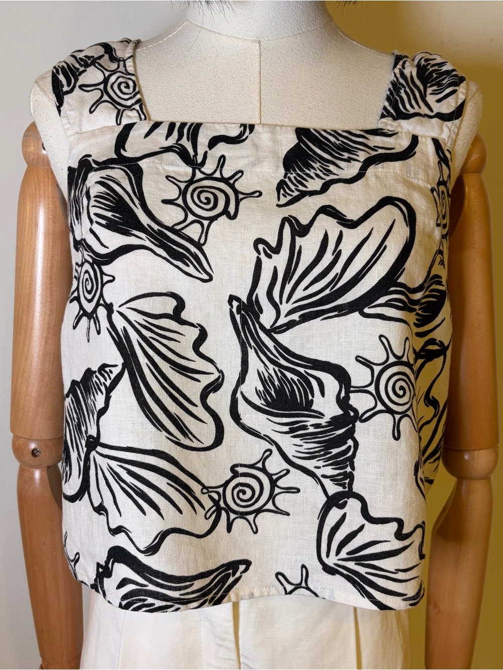Madewell 100% Linen Cross-Back Sleeveless Top Size 2 - Picture 4 of 14